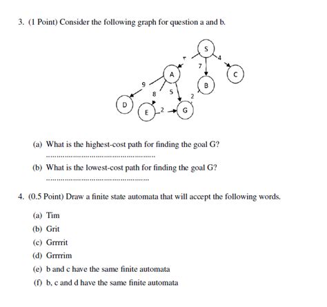 Solved 3. (1 Point) Consider the following graph for | Chegg.com 