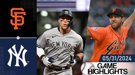 New York Yankees Vs San Francisco Giants Game Highlights