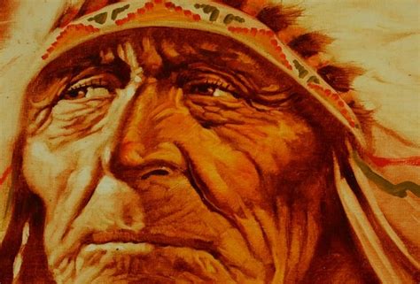 Maher Morcos Native American Chief Oil Painting Ebth