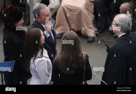 New York City Mayor Michael Bloomberg Is Sworn In On Friday Jan 1