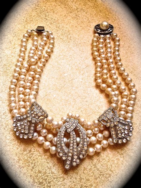 Pearl Statement Necklace Chunky Pearl By JNPVintageJewelry On Etsy