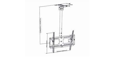 Nedis Support De Plafond Pour Tv Tvcm Bk Achat Support