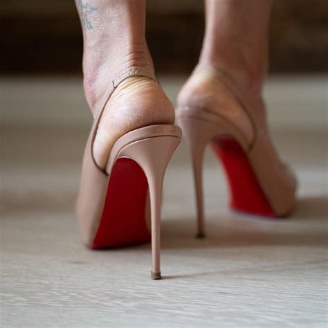 Christian Louboutin 120 Nude Patent Leather Platform Depop