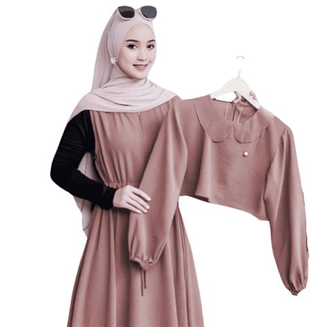 Jual Gamis Terbaru 2024 NAFISA Maxy SET2in1 Inner Outer Crop Gamis