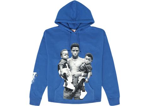 YoungBoy NBA x Vlone Kacey Talk Hoodie Blue - FW20