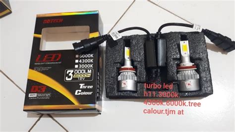 Jual Turbo Led H11 112V 3 Warna 3000K 4300k 6000k Super Terang