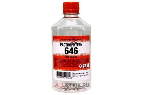 Растворитель 646 1 л (1 литр, 1000 мл). Растворитель ГОСТ 18188-72 ...