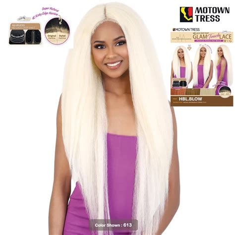 Motown Tress Glam Touch Human Hair Blend Glueless Hd Lace Wig Hblblow