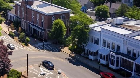 Premium AI Image | concord historic town center aerial view in summer ...