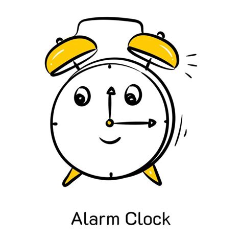 Premium Vector Creatively Designed Doodle Icon Of Alarm Clock