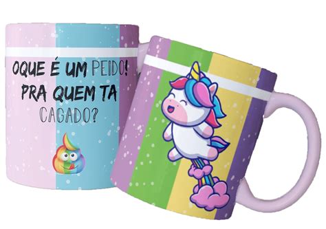 Caneca O que é um Peido pra quem Tá Cagado Unicórnio Kerokero store