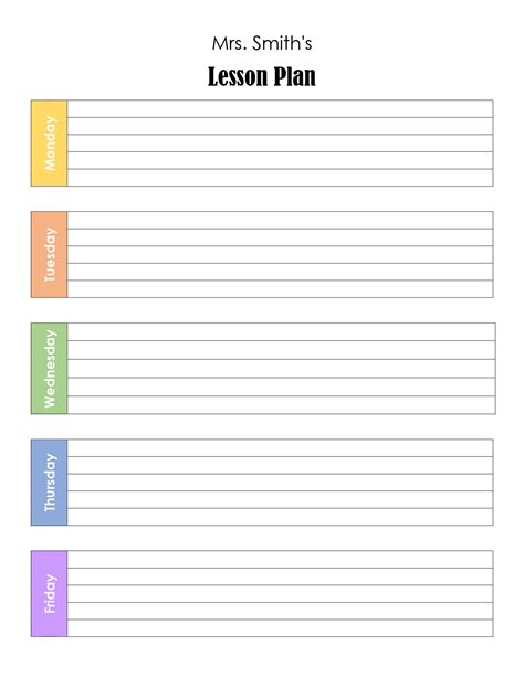 FREE Lesson Plan Template | Word, Editable PDF, Image, Excel