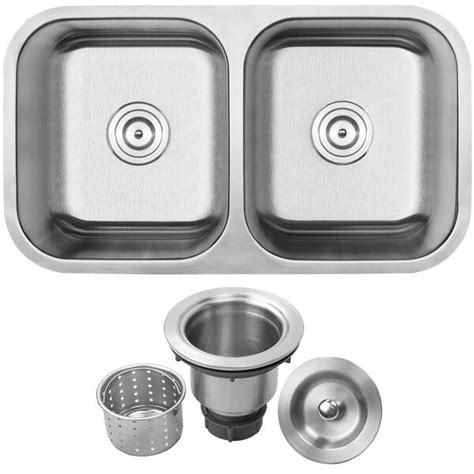 Ticor Foster Undermount Gauge Stainless Steel In Double Bowl