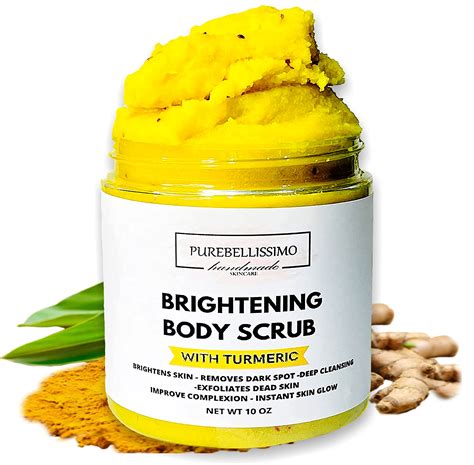 Turmeric Skin Brightening Scrub For Dark BSL1 Spots Dark Inner Thighs Bikini Area Underarms