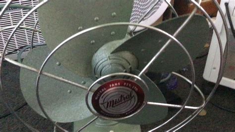 Vintage Mistral Gyrohead Desk Fan Youtube