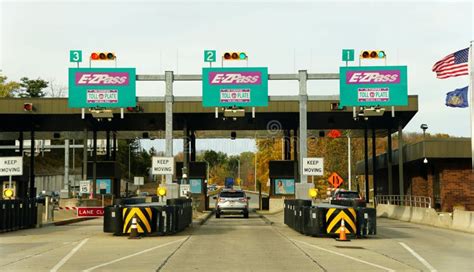 Clark Summit Pennsylvania U S October 20 2020 The Ezpass Lane On The Highway Into Pa