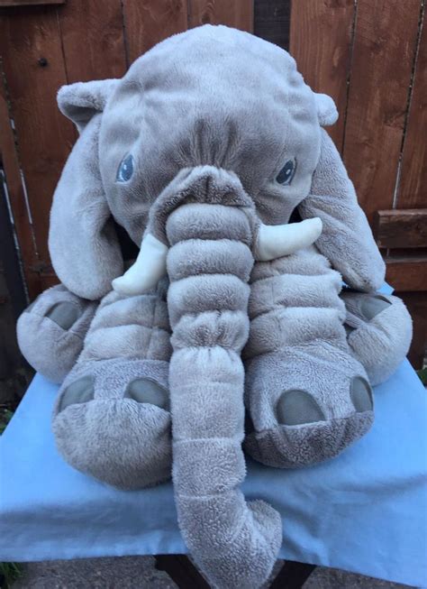 Ikea Elephant Plush Stuffed Animal Floppy Gray Toy 23 Elefant Klappar