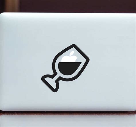 Tilting wine Laptop Sticker - TenStickers