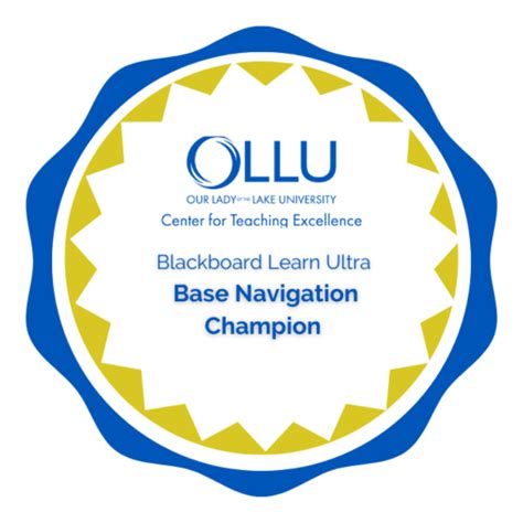 Blackboard Learn Ultra Base Navigation Champion At OLLU Credly