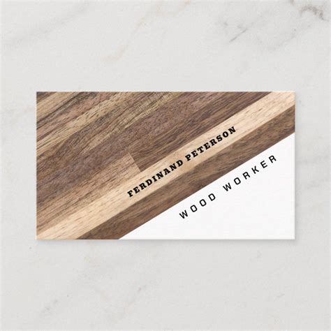 woodwork business card with the words'firmman interior'in black on it