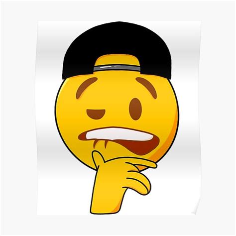 Fuck Boy Biting Lip Emoji S Poster For Sale By HolidayXCol Redbubble