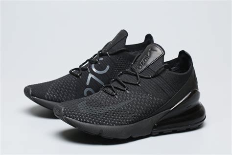 Nike Air Max 270 Flyknit “Triple Black” Trainers - FavSole.com