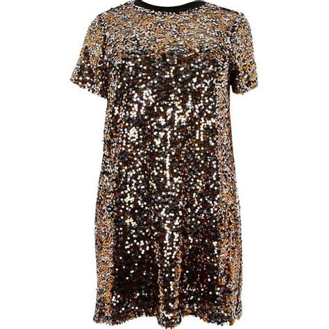 River Island Brown Sequin Dress Dresses Images 2022