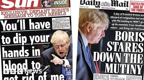 Newspaper Headlines Johnson Fights For Life And Stares Down Mutiny