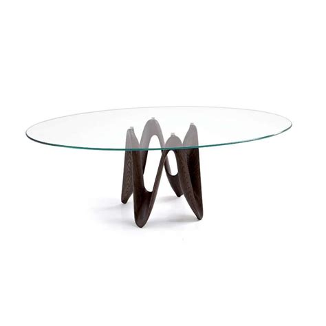 Table Ovale Design En Verre Lambda Sovet Pieds