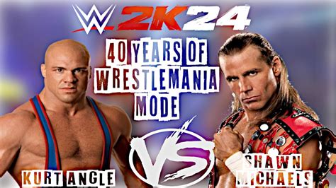 Wwe K Years Of Wrestlemania Mode Kurt Angle Vs Shawn Michaels