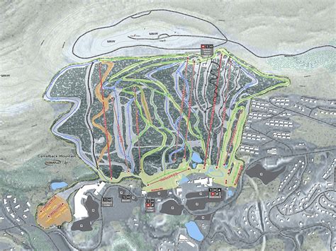 Camelback Mountain Ski Resort Map Digital Art by Powder Addicts - Fine ...