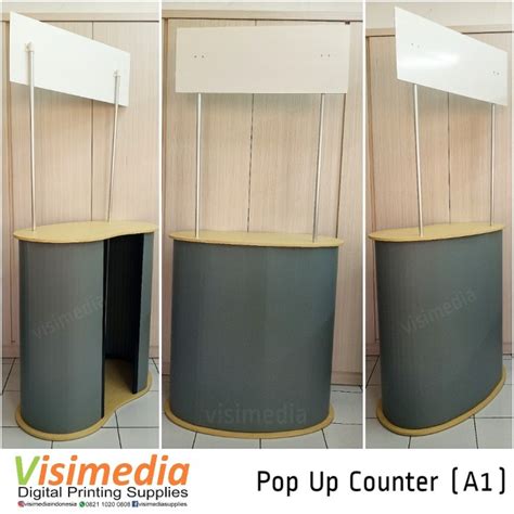 Jual Pop Up Counter With Header Meja Promosi Booth Portable Event Desk