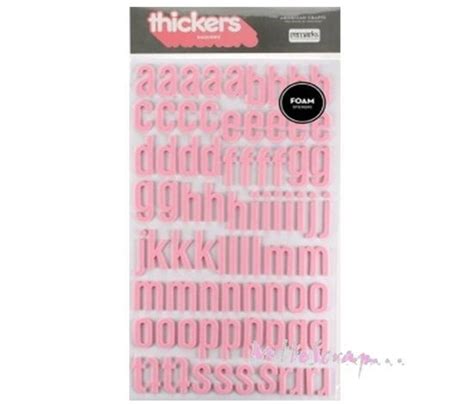 Alphabet Foam Stickers American Craft Pink Alphabet Alphabet Scrapbooking Stickers Etsy