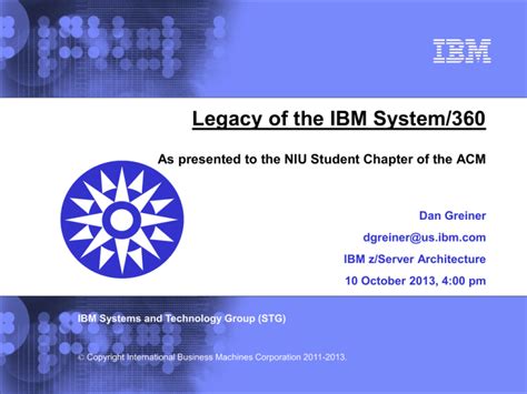 Legacy of the IBM System/360 Architecture.