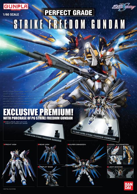 Gundam Figures Xtreme Pg Strike Freedom Exclusive Premium Led Base