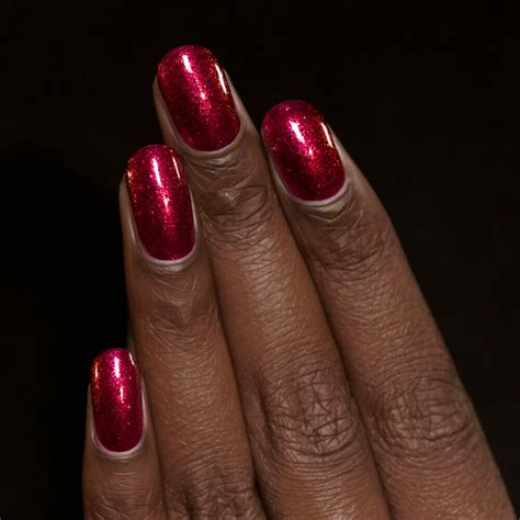 Ruby Vibrant Red Shimmer Nail Polish By Ilnp