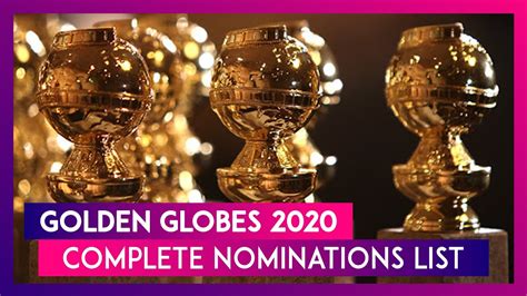 Golden Globes 2020 The Complete Nominations List YouTube