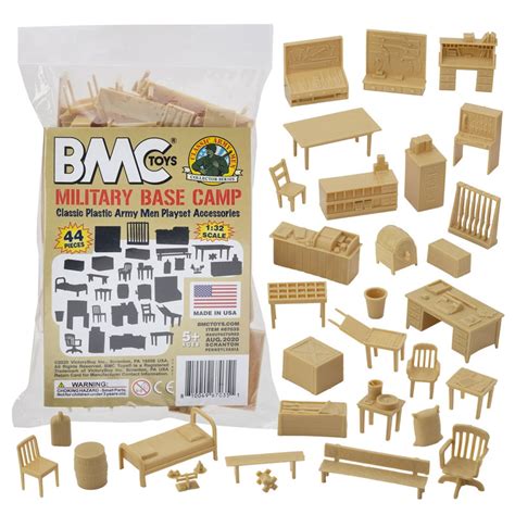 Michigan Toy Soldier Company : BMC Toys - Classic Marx Military Base Camp - Tan 44pc Plastic ...