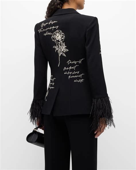 Cinq A Sept Love Letter Feather Cuff Cheyenne Blazer Neiman Marcus