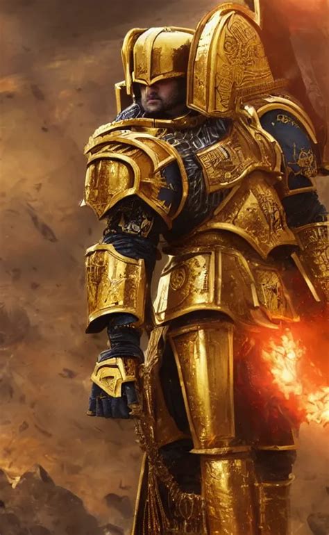 KREA Angry Henry Cavill As Warhammer 40k God Emperor Of Mankind