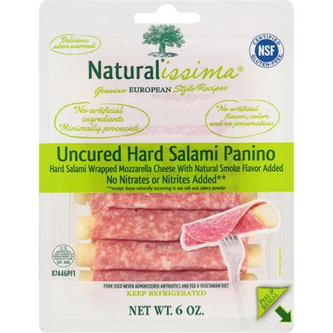 Naturalissima® Uncured Hard Salami Panino 6 oz. Pack | Shop | D'Agostino