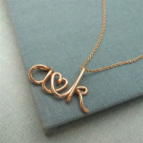 Husband And Wife Initials Personalized Initials Necklace Custom Initial