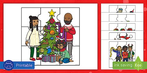 Editable Christmas Jigsaw Puzzles Teacher Made Twinkl