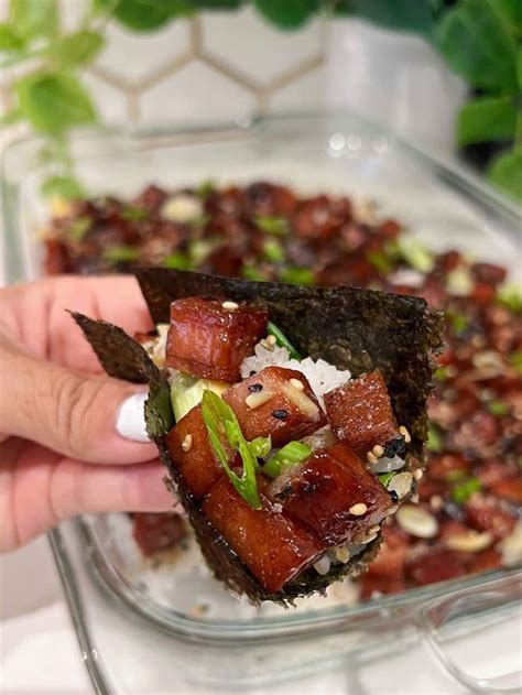 Spam Musubi Bake Feedmi Recipe Musubi Recipe Hawaiian Food Recipes