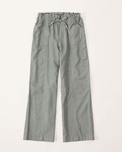 Girls Linen Blend Wide Leg Pants Girls Sale