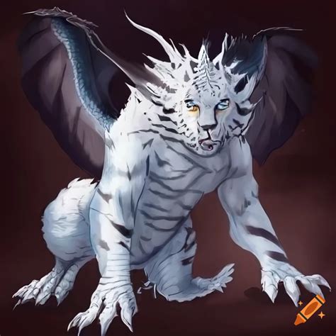 White Tiger Dragon Hybrid In A Dungeons And Dragons Theme On Craiyon