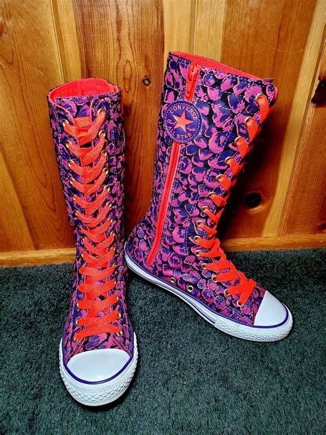 Rare Converse All Star Calf Knee High Women Gem