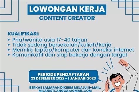 Lowongan Kerja Desember 2022 JemberNetwork Buka Loker Content Creator