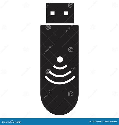 Usb Wifi Dongle Stick Icon On White Background Wifi Device Sign Usb