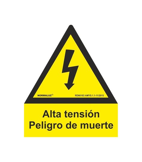 Señal de riesgo eléctrico Alta tensión Peligro de muerte SEKURECO